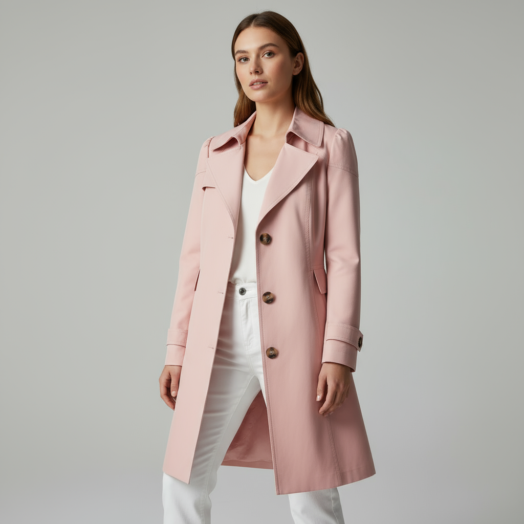 Bernadette Trench Coat – Women's Tailored Fit Classic Lapel Jacket