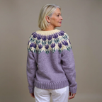 Women's Nordic Pattern Knit Cardigan – Vintage Style Patterned Sweater