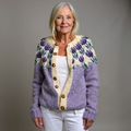 Women's Nordic Pattern Knit Cardigan – Vintage Style Patterned Sweater