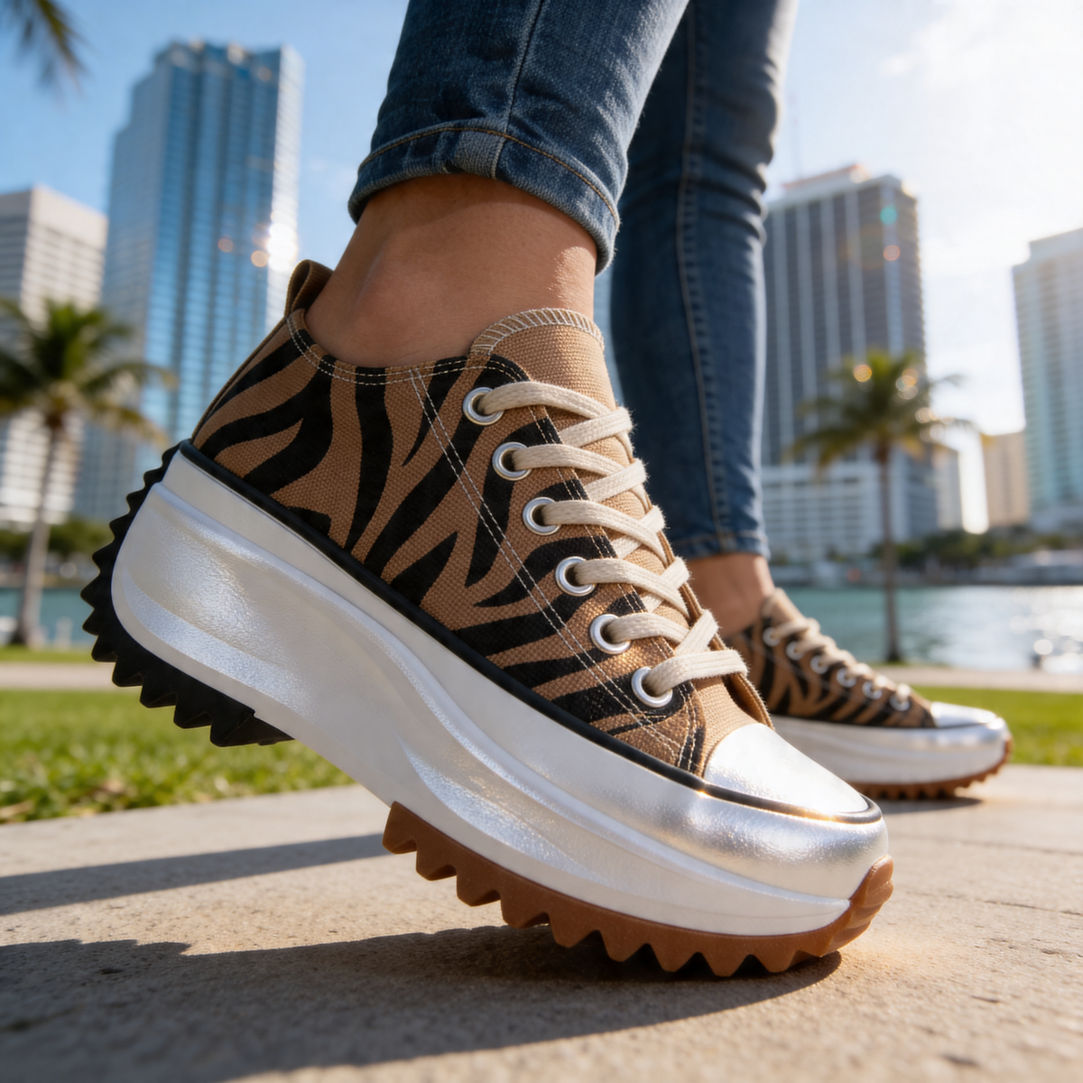 Platform Sneakers Women's - Orthopedic Canvas Walking Shoes