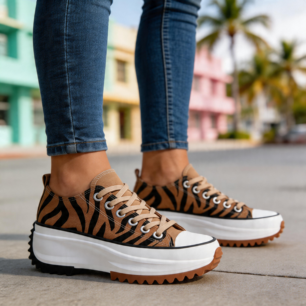Platform Sneakers Women's - Orthopedic Canvas Walking Shoes
