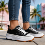 Platform Sneakers Women's - Orthopedic Canvas Walking Shoes