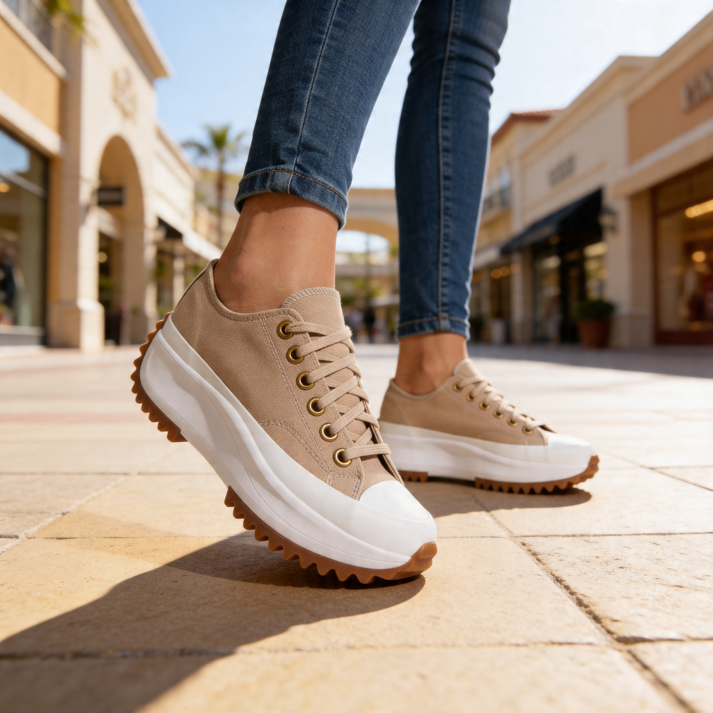 Platform Sneakers Women's - Orthopedic Canvas Walking Shoes