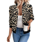 Women's Metallic Cropped Bomber Jacket – Stand Collar Zip-Up Shiny Jacket