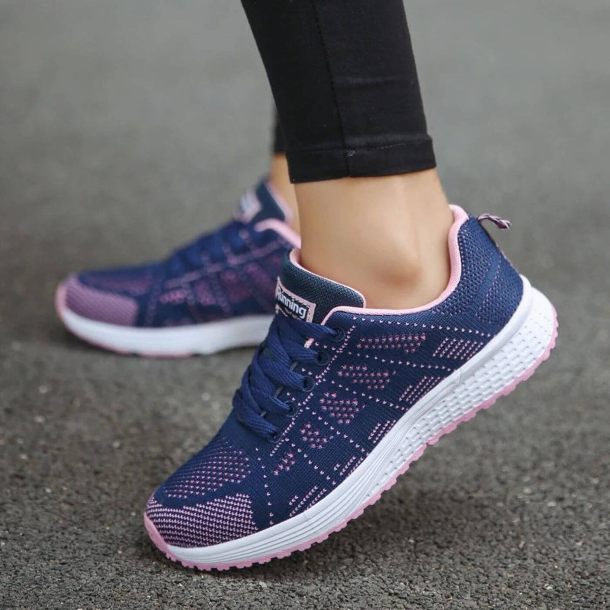 Georgia | Women Orthopedic Style Slip On Lace Up Running Sneakers