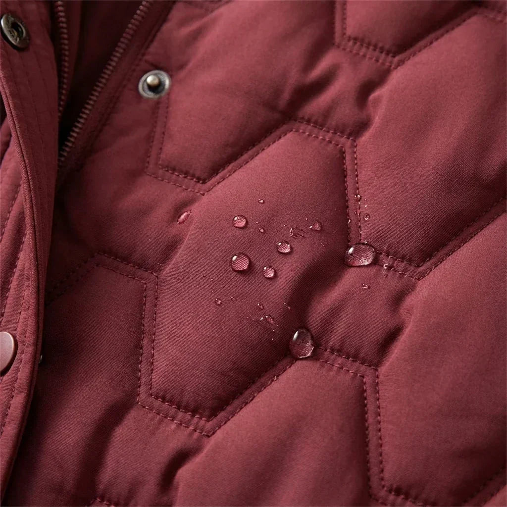 Women's Longline Hooded Puffer Coat – Warm Winter Coat for Cold Days