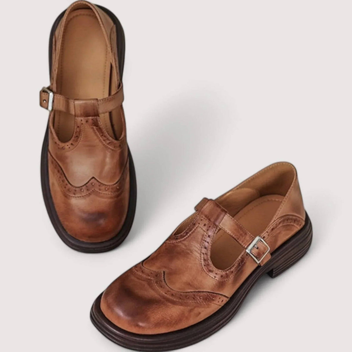Women's Mary Jane Comfort Shoes – Cushioned Strap Shoes for Walking and Work