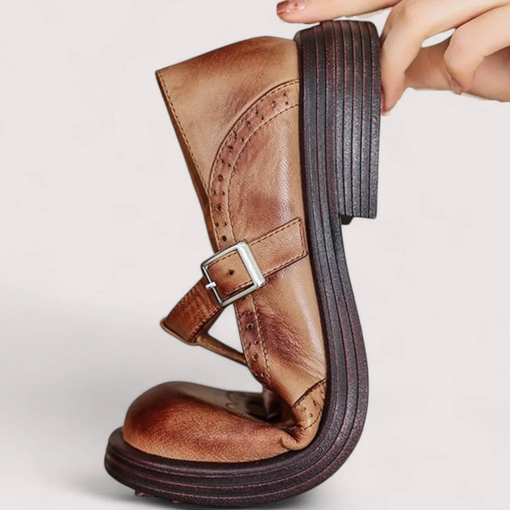 Women's Mary Jane Comfort Shoes – Cushioned Strap Shoes for Walking and Work
