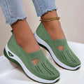 Women's Slip-On Walking Sneakers – Lightweight Cushioned Shoes with Treaded Sole