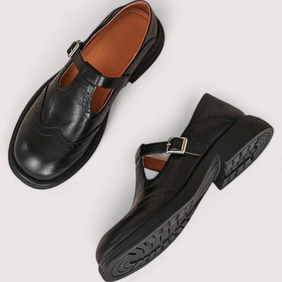 Women's Mary Jane Comfort Shoes – Cushioned Strap Shoes for Walking and Work