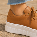 Orthopedic Sneakers – Women's Platform Lace-Up Walking Shoes with Arch Support