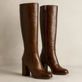 Joan | Women Knee High Stacked Block Heel Boots