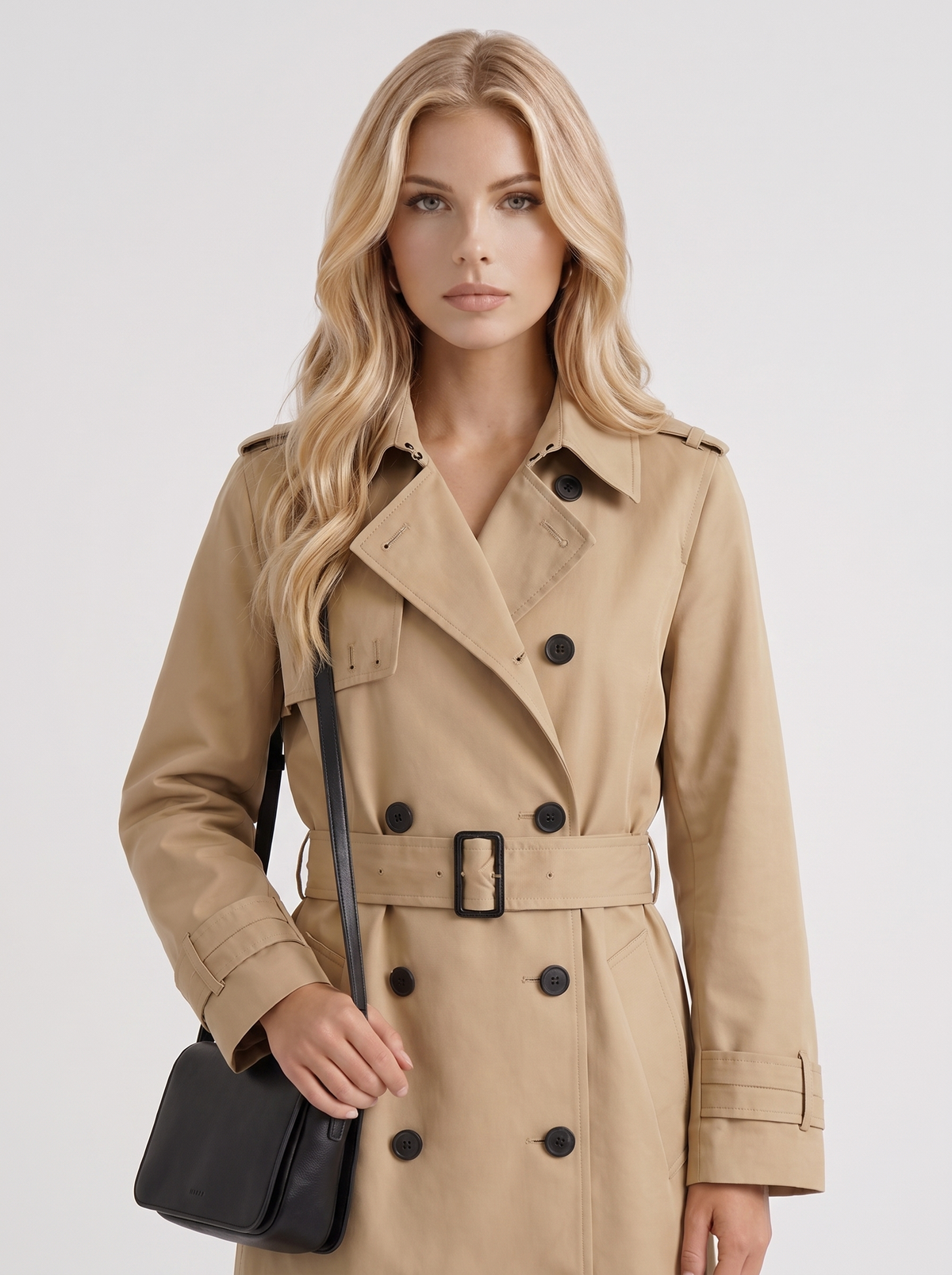 Belle Belted Trench Coat - Beige