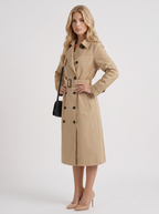 Belle Belted Trench Coat - Beige