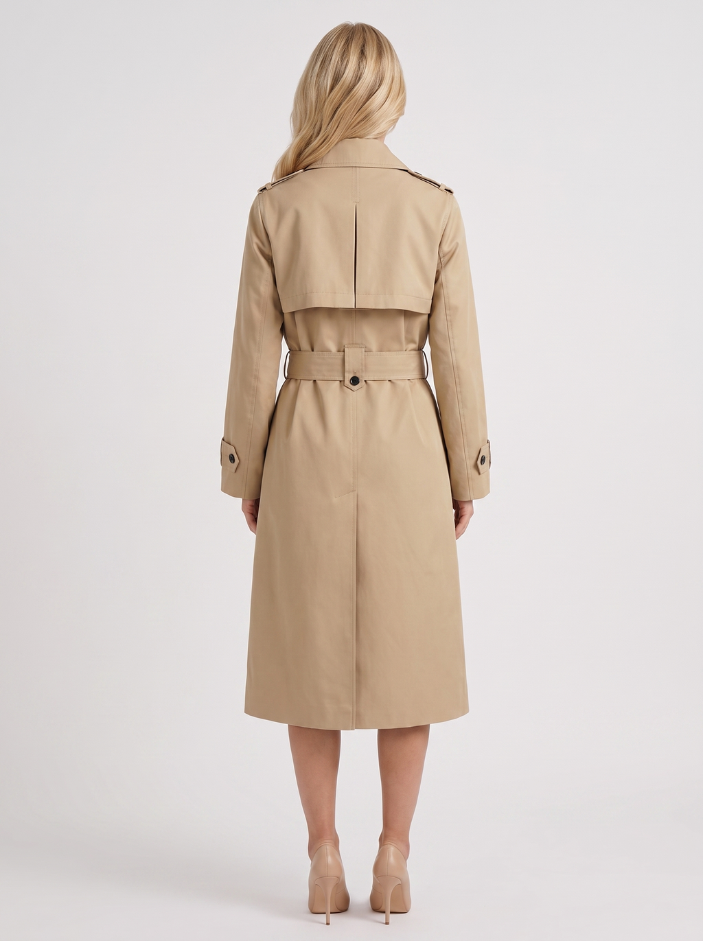 Belle Belted Trench Coat - Beige