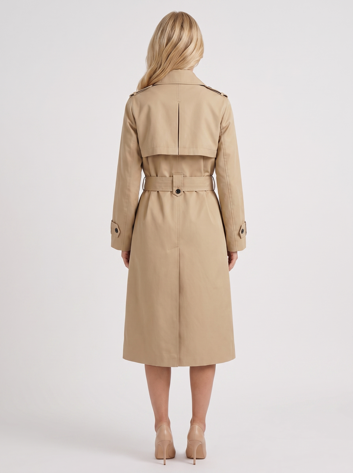 Belle Belted Trench Coat - Beige