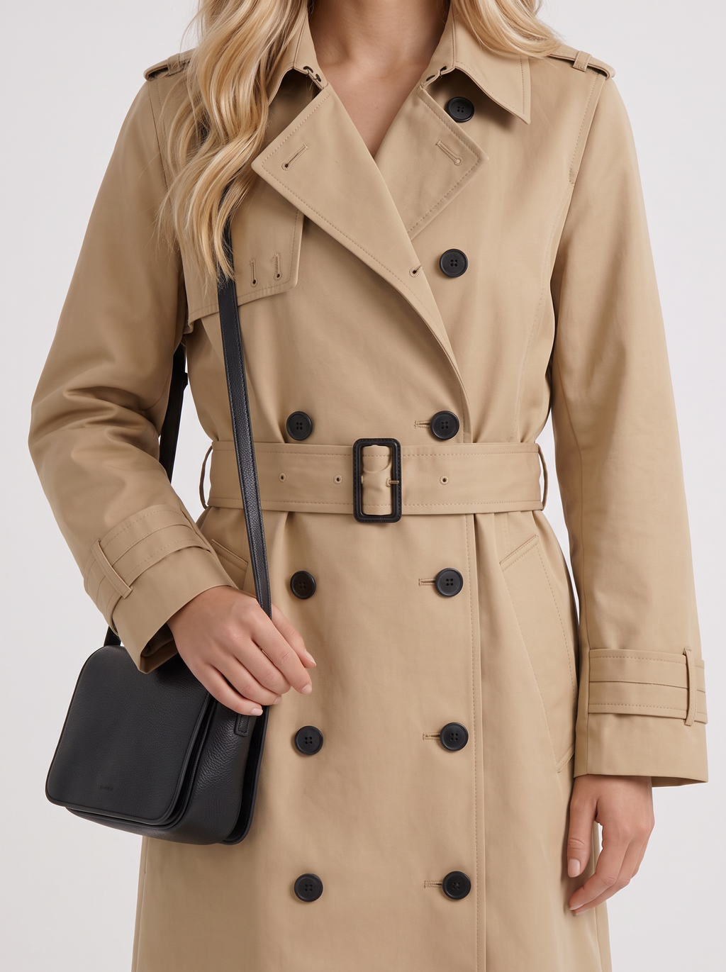 Belle Belted Trench Coat - Beige