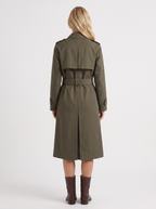 Emma Belted Coat - Dark Green