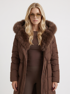 Olivia Puffer Coat - Brown