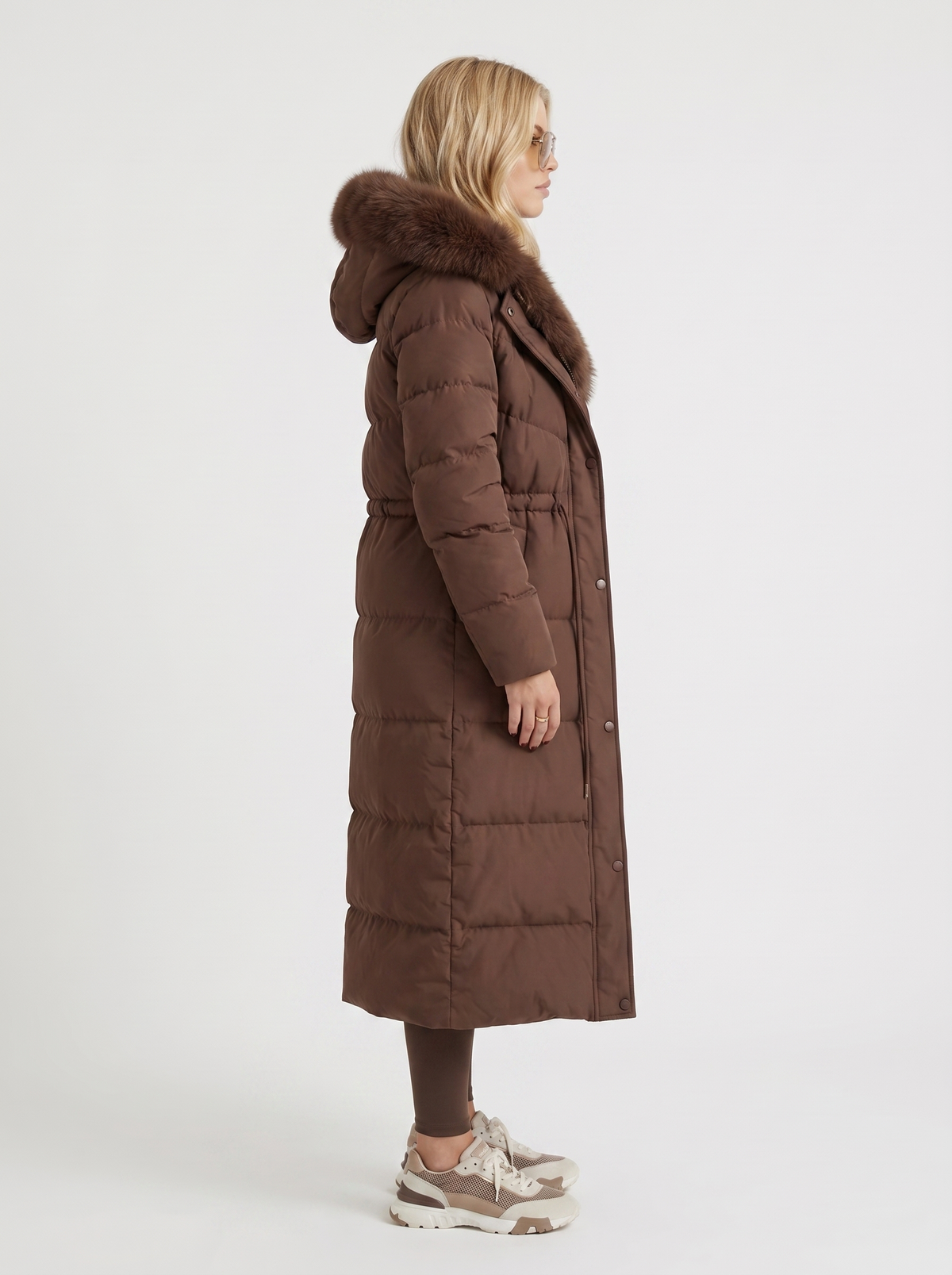 Olivia Puffer Coat - Brown