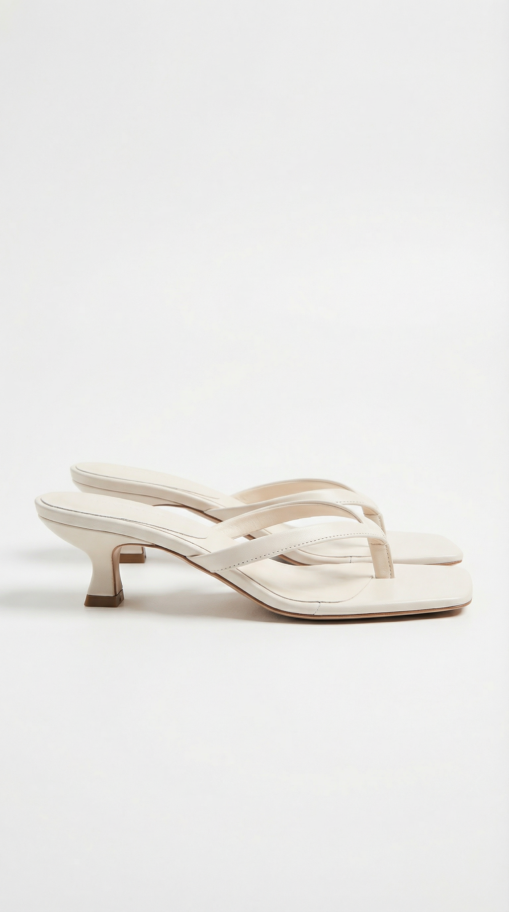 Hana Strappy Kitten Heel Mule Sandals - Beige