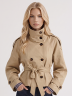 Amisha Cropped Trench - Beige