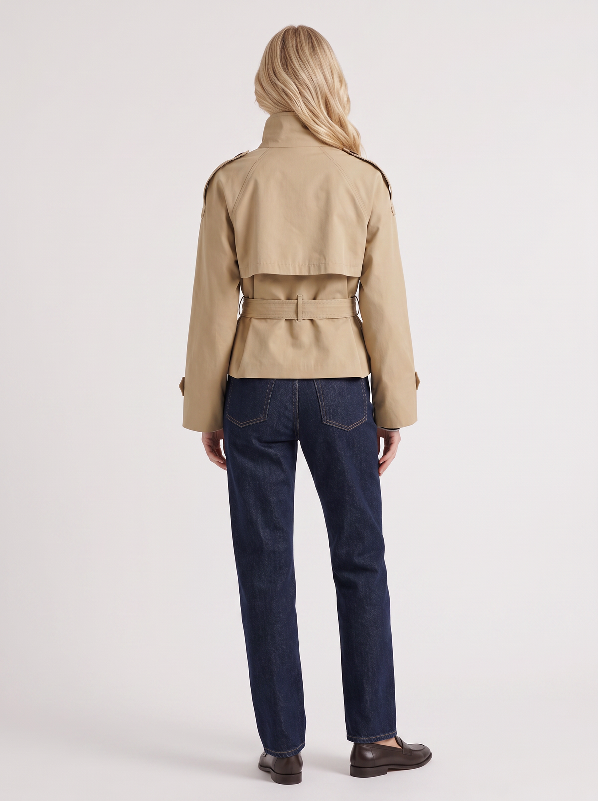 Amisha Cropped Trench - Beige