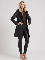 Rosy Shearling Coat - Black