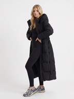Olive Quilted Coat - Black