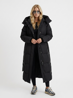 Olive Quilted Coat - Black