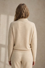 Adeline | Women Polo Collar Knit Sweater and Harem Pants Two Piece Set
