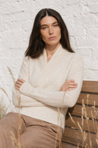 Beatrix | Women Crossover Collar Knit Sweater