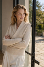 Beatrix | Women Crossover Collar Knit Sweater