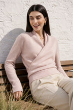 Beatrix | Women Crossover Collar Knit Sweater