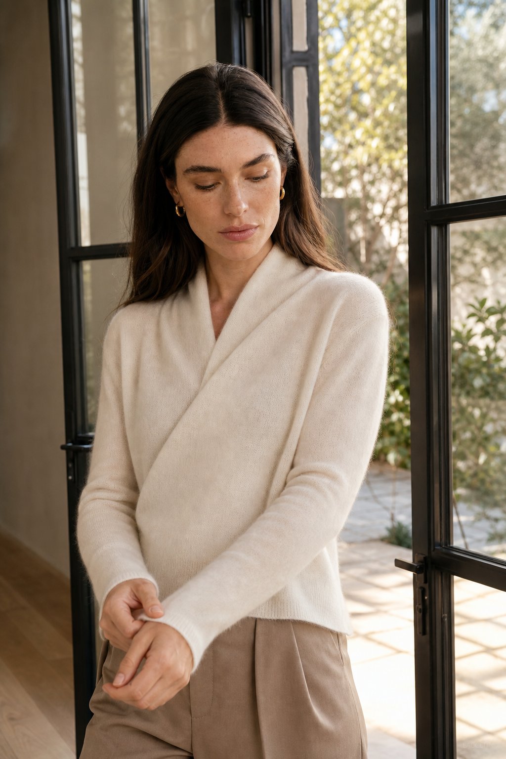 Beatrix | Women Crossover Collar Knit Sweater