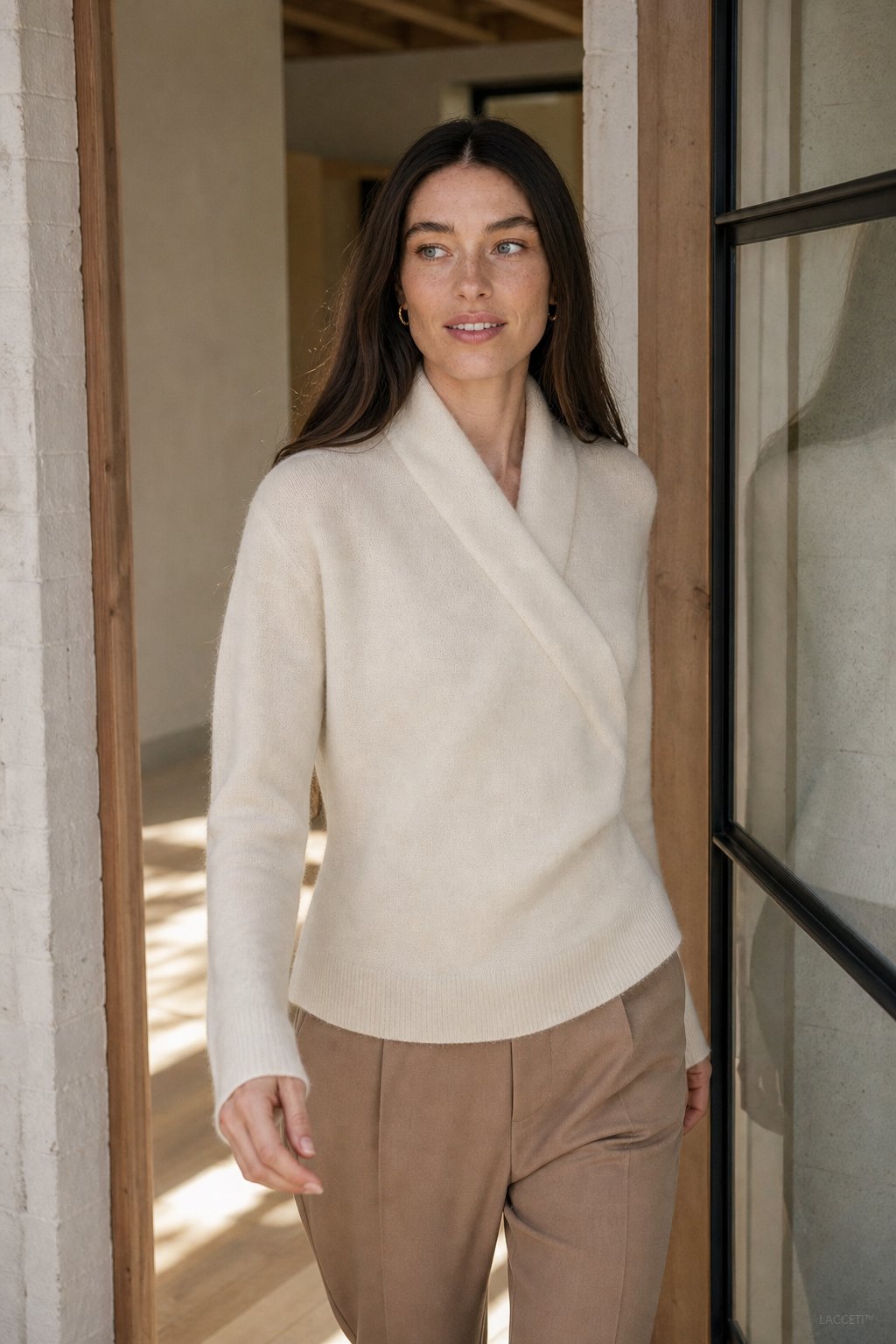 Beatrix | Women Crossover Collar Knit Sweater