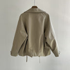 Audrey | Women Cropped Trench Jacket with Drawstring Hem