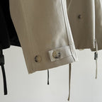 Audrey | Women Cropped Trench Jacket with Drawstring Hem