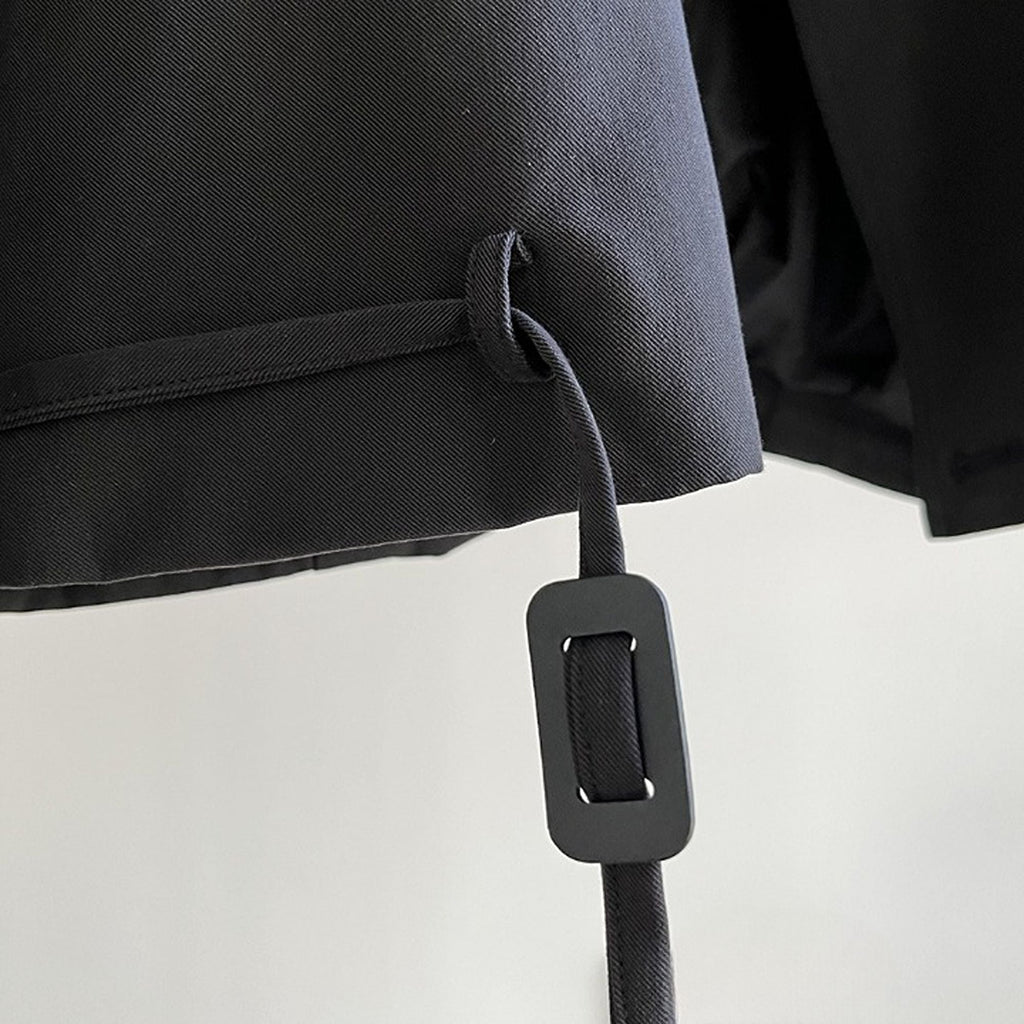 Audrey | Women Cropped Trench Jacket with Drawstring Hem
