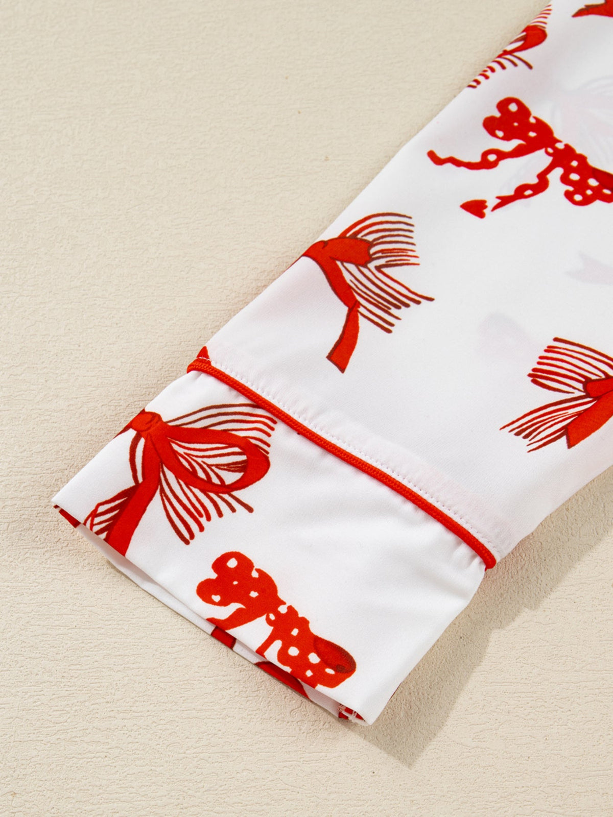 Caroline | Women Christmas Bow Print Button Up Pajama Set