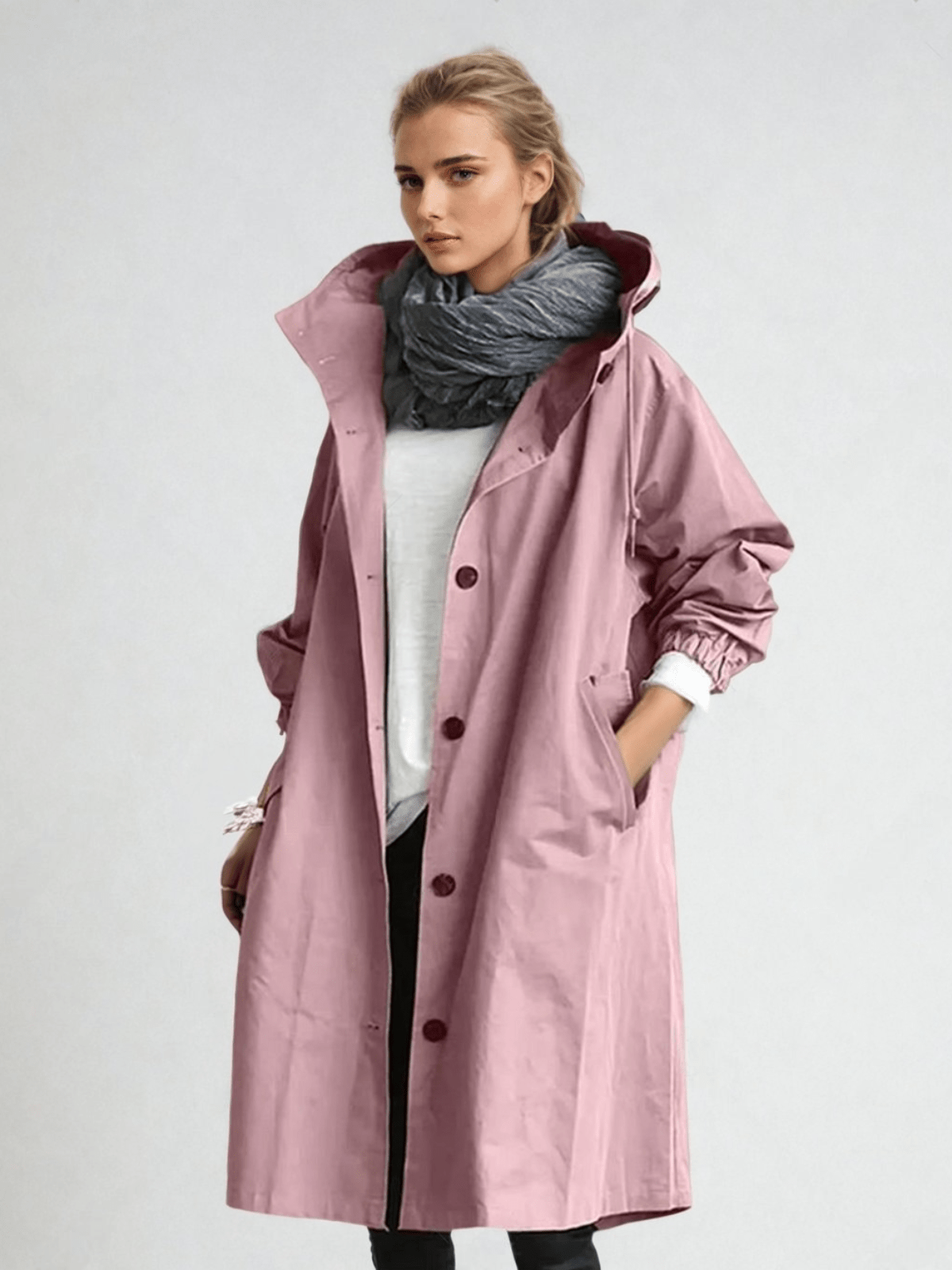 Women's Classic Trench Coat – Elegant Everyday Coat for Fall