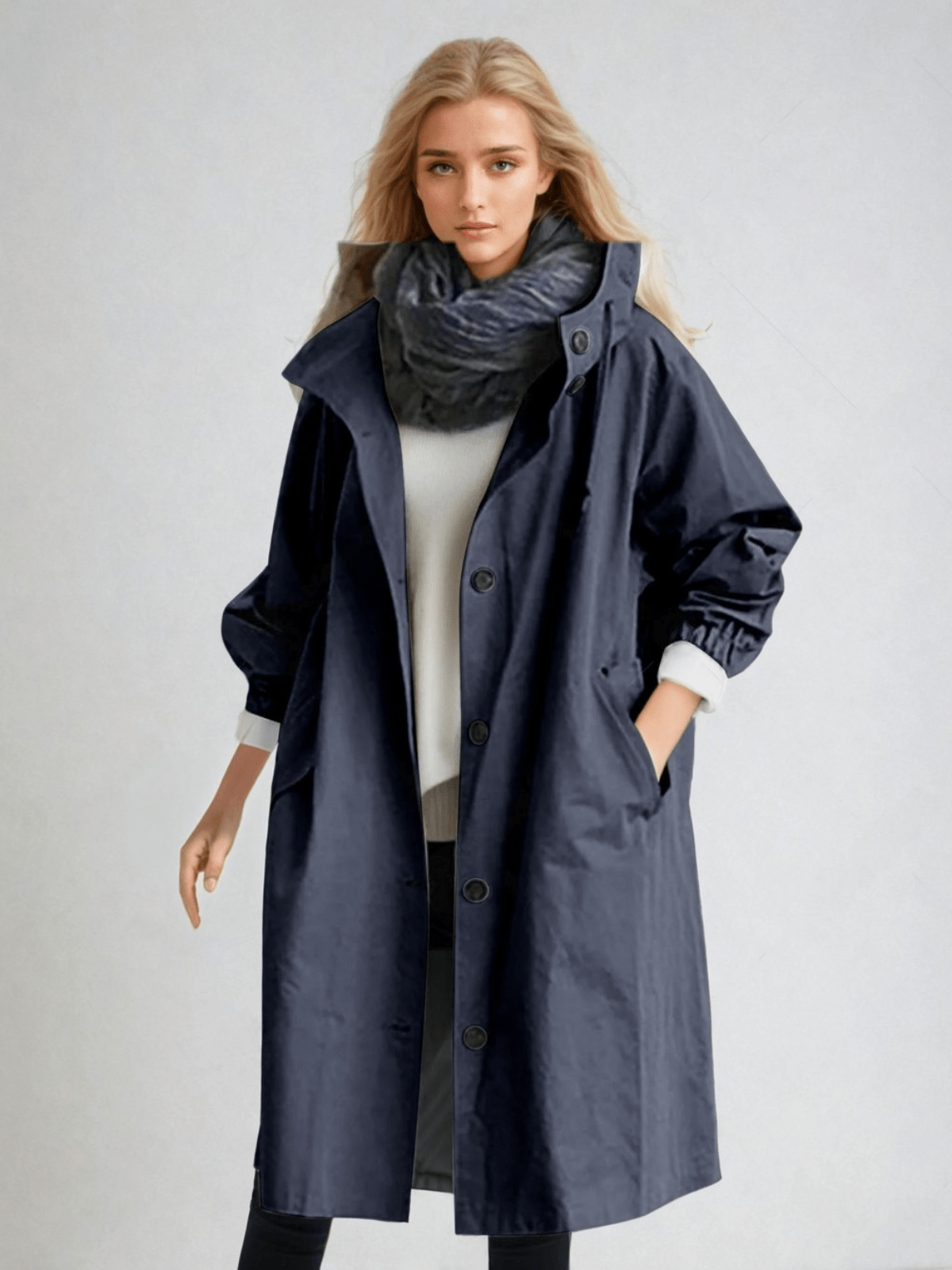 Women's Classic Trench Coat – Elegant Everyday Coat for Fall