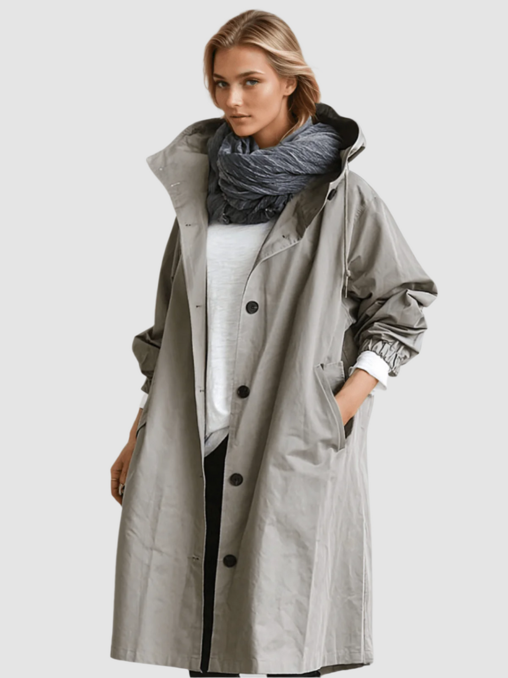 Women's Classic Trench Coat – Elegant Everyday Coat for Fall