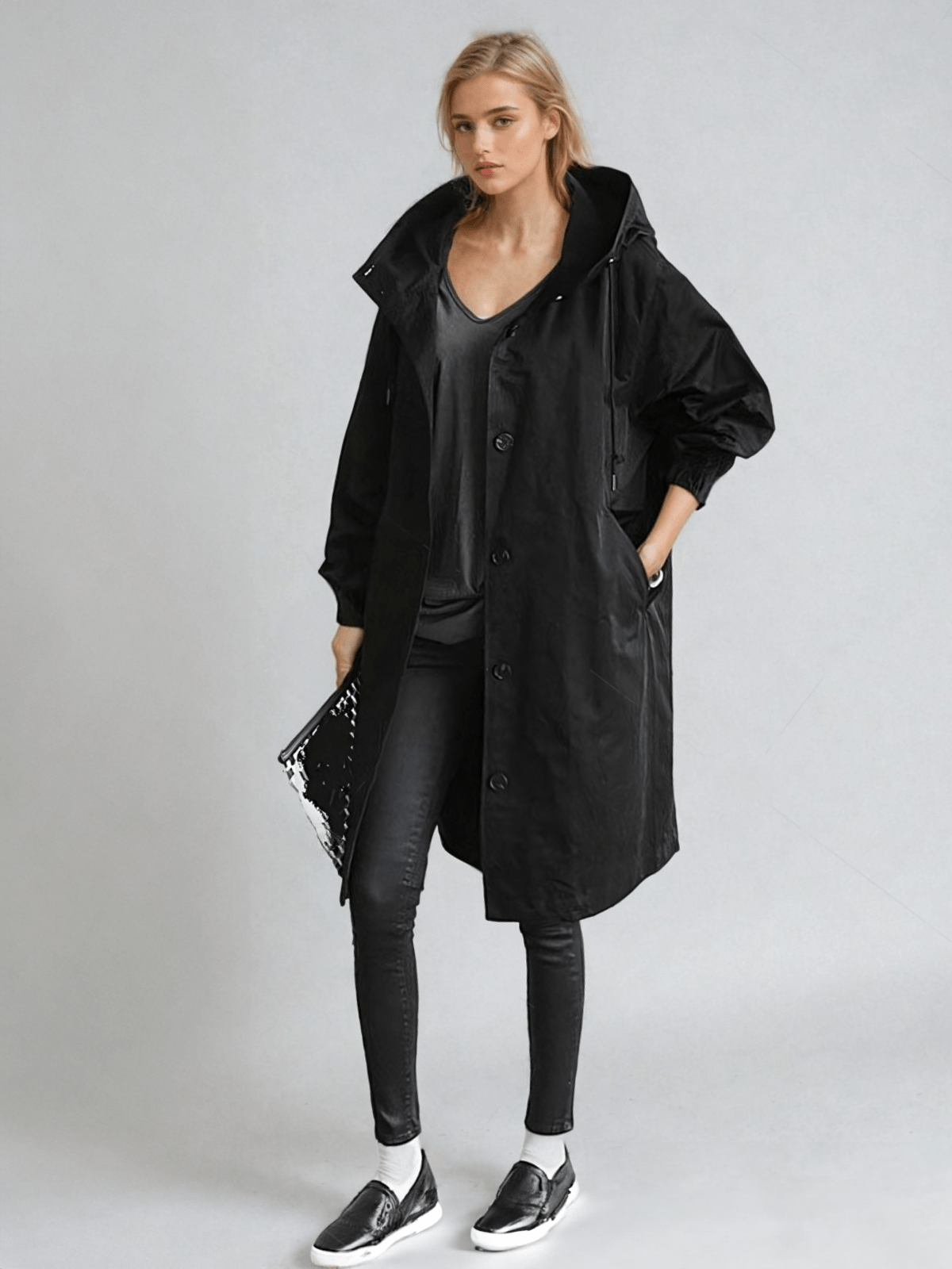 Women's Classic Trench Coat – Elegant Everyday Coat for Fall