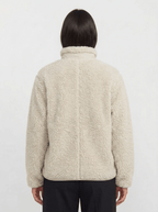 Women's Sherpa Fleece Zip Jacket – Relaxed Fit Teddy Jacket with Pockets