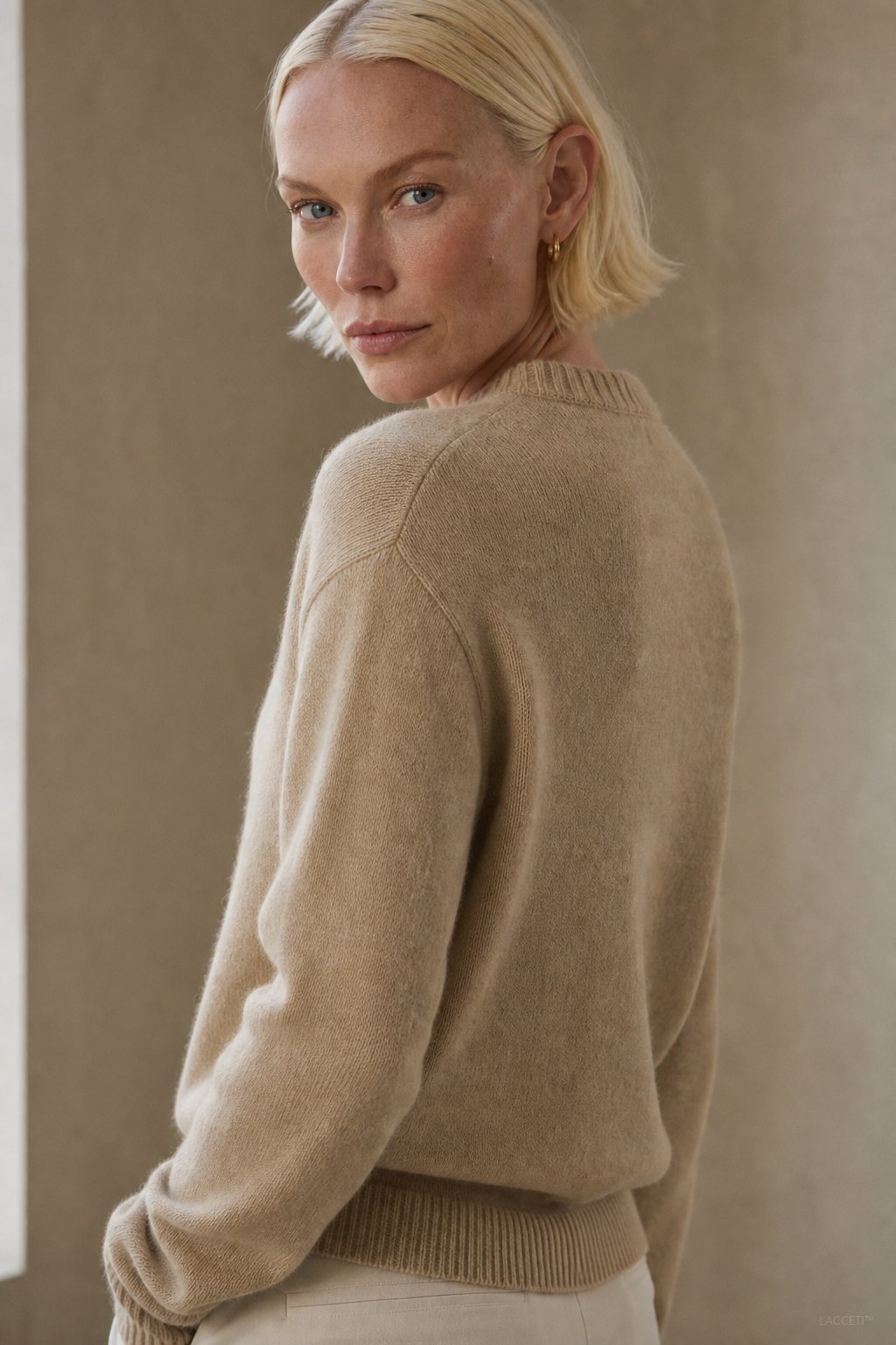 Eloise | Women Mock Neck Statement Button Knit Cardigan
