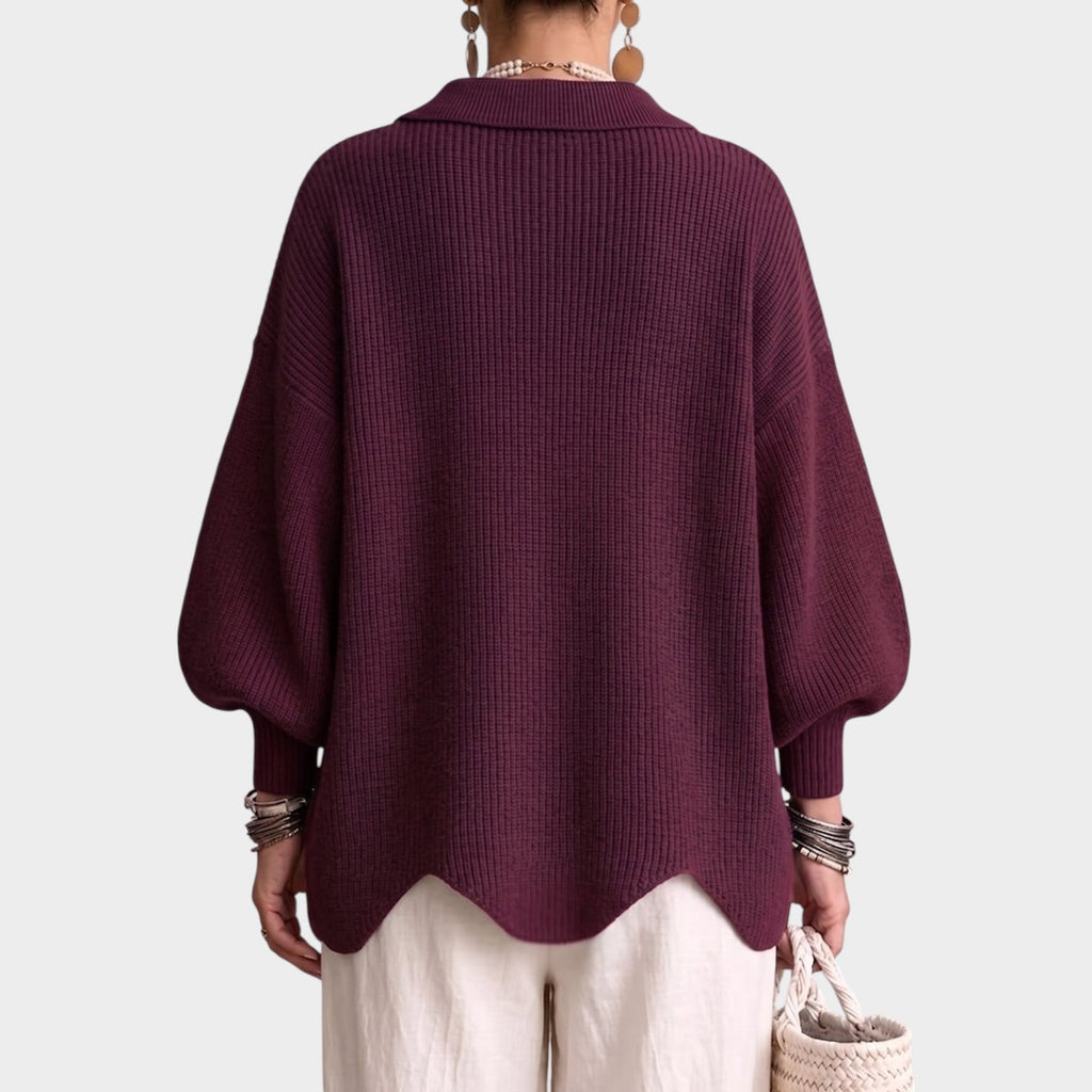 Opal | Women Oversized Gold Button Knit Cardigan
