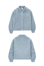 Women's Oversized Faux Suede Bomber Jacket - Casual Point Collar Shacket