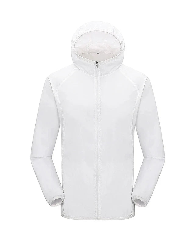 Women's Packable Rain Jacket with Hood – Lightweight Full-Zip Shell