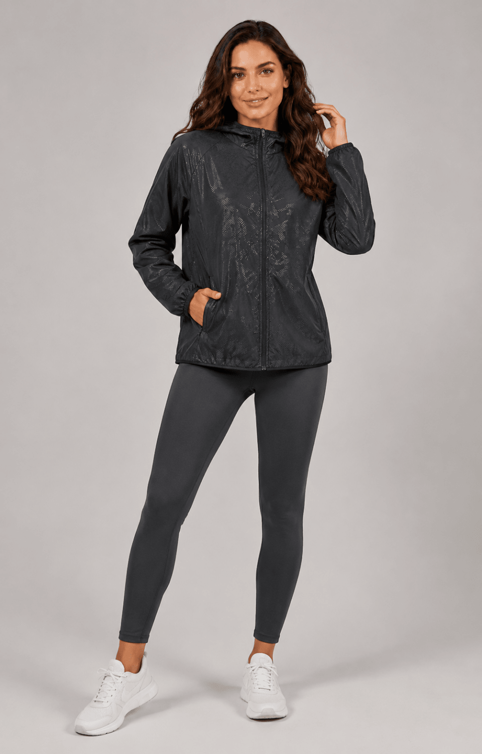 Women's Packable Rain Jacket with Hood – Lightweight Full-Zip Shell